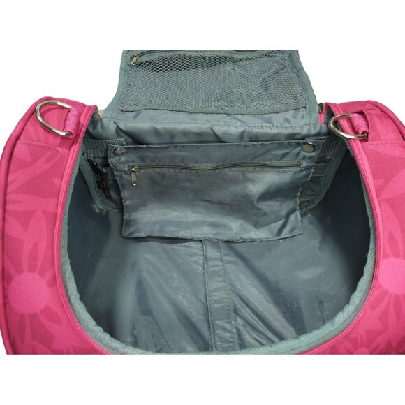 Travelers Club TCL Cosmetic Toiletry Luggage Bag Pink Floral Carry On - Picture 8 of 10